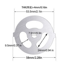 13pcs 고기 분쇄기 블레이드 스테인레스 내부 구멍 8mm 고기 분쇄기 부품 블레이드 MGB 시리즈 고기 분쇄기 주방 기기 부품