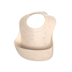  모윰 실리콘 이유식 턱받이 스윗파티, 베이지, 2개 