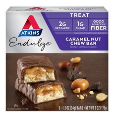 Atkin 엔둘지 카라멜 넛 츄 바 5개입, 170g, 4개
