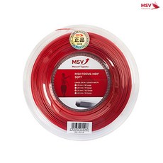 MSV 포커스 헥스 소프트. 1.25mm. 레드. 폴리. 16L게이지. 테니스 스트링.