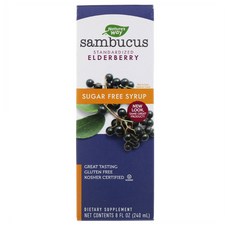 Natures Way 네이처스 웨이 엘더베리 무설탕 시럽 8 액량 온스 (240 ml), 1세트, .