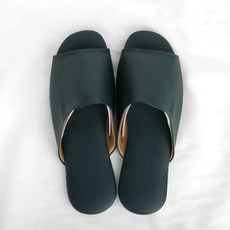 거실화 고급가죽 실내슬리퍼 9color, 다크그린