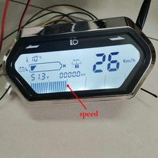 전동 전기킥보드 대리기사 퀵보드 위패드 속도계 LCD 디스플레이 48v60v72v 라이트배터리 레벨전원 표시기 스쿠터 자전거 세발 대시 보드 MTB 게이지, 5) 72vwithshiedling, 5) 72vwithshiedling, 1개