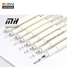 Marvy 마비 건담마커 수성 먹선펜 0.02mm - 1.2mm brush, 1.0mm