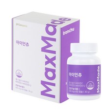 철분제 아이언츄 2개월분(1캡슐 500mg x 60캡슐)1box 어린이 젤리 츄어블 엽산 비타민C 비타민D, 60정, 1개