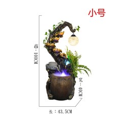 멋진 거실 인테리어 조형물 액자 폭포 Rockery 및 흐르는 물 분수 풍수 휠 장식품 행운의 거실 실내 전송 볼 플로어 램프 장식품 개점 스토어, 20173 작은 층류 물 뿌리 조각