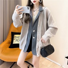 폴로걸즈가디건그레이