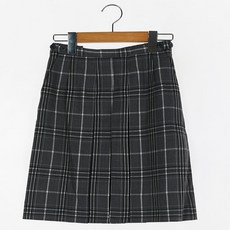 [교복아울렛] 그레이 블랙 체크 치마 신곡중 교복