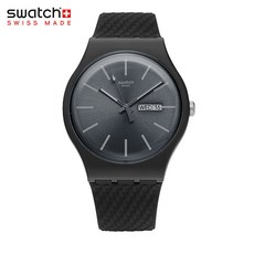 SWATCH 스와치 SUOM708 BRICAGRIS 공용 실리콘시계 36mm
