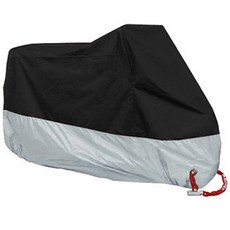 190T 블랙 블루 디자인 방수 오토바이 커버 모터 먼지 비 눈 UV 보호 커버 실내 야외 M L XL XXL XXXL 4XL, 3XL_Silver and Black, Silver and Black