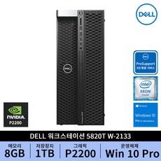 DELL Precision 5820T W-2133 8G 1T P2200 W10P, 단일상품, 단일상품