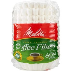 Melitta 631132 Coffee Filters Basket Style 600 Count (Pack Melitta 631132 커피 필터 바구니 스타일 600개(1팩, White, 1개