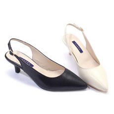 SAERA 세라 여성 스틸레토 슬링백 샌들 S22G450 흑색 아이보리 5CM