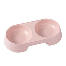 단색 더블 먹이 공급기 강아지 거치대 물그릇 고양이 사탕 애완, 2.Pink