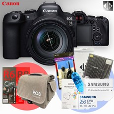 캐논 EOS R6 Mark II BODY + RF 24-105 F4L USM KIT+메모리256GB+액정보호필름+융+가방+청소도구+리더기+필터+완벽가이드북 패키지, R6 Mark II+RF 24-105mm F4L 패키지