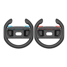 레이싱핸들 플스 닌텐도 PS5 호환 거치대 포함 스위치 2 용 2Pcs 레이싱 스티어링 휠 왼쪽 오른쪽 게임 컨트롤러 핸들 홀더 패드, 1)Black Red Black Blue