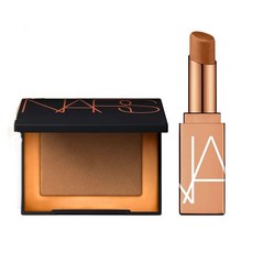 NARS 나스 브론징 파우더 팩트 라구나 애프터 글로우 립밤 미니 선물 세트, 파우더 라구나 글로우 립밤, 1개