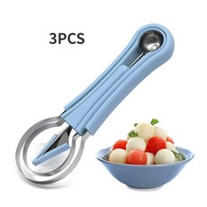 수박칼 수박컷팅기 수박자르기 4 in 1 멜론 커터 스쿠프 과일 조각 칼 수박 슬라이서 플래터 파기 펄프 분리기 주방 가제트 액세스, 1개