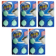 그린케미컬 싱크청 (3입) x 5개 싱크대 배수구 세정제, 10g, 15개입