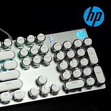 HP 레트로 기계식 키보드 게이밍 청축 적축 블랙, 갈축, 화이트, 일반형
