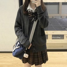 폴로걸즈가디건그레이