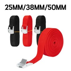 [MS7] 25mm 38mm 50mm 캠버클 자동바 깔깔이바 화물차 고정 스트랩 스트랩바, 25mm 블랙 1M, 1개