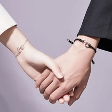 데일리 블랙 포인트 남성 여성 커플 팔찌 아이템 기념일 선물 J128