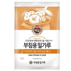 정백 백설 부침용 밀가루, 3kg, 15개