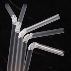 플라스틱빨대 자바라 7.0mmX210mm 투명 벌크 10000개, 1, 1