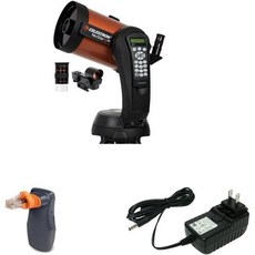 프리미엄 Celestron NexStar 8 SE 망원경과 NexYZ 3축 범용 스마트폰 어댑터