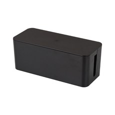 하우스팡 다용도 심플 멀티탭 정리함, 블랙 M, 1개