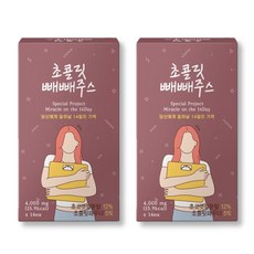 초코릿 빼빼주스 2박스 (4주분) 내돈내산 초코렛 빼빼주스 다이어트, 2개, 56g