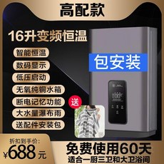 온수기 일본 가정용 천연가스 강력 배기 모델, 액화석유가스, 12L 회색 항온 순간가열