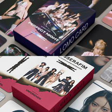 당일발송 르세라핌 LE SSERAFIM 포토카드 포카 55장 / 포토앨범 62P 별도구매상품, 르세라핌 PERFECT NIGHT+포토앨범 핑크