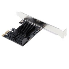 STKPCIe PCI Express - 4 포트 SATA3.0 III 확장 컨트롤러 어댑터 카드 6G