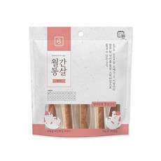 브리더랩 반려동물 월간통살 연어 스틱타입 간식 20g x 30p, 닭가슴살 + 연어 혼합맛, 60개 - 월간통살