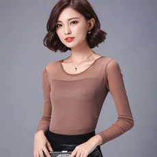 라틴 라인댄스 공연복 댄스스포츠 사교 왈츠 줌바 상의 방송댄스복, L 작은 편, 카키 라운드
