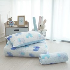 인하우스 [단품 - 베개커버] 엘레팡트 면 리플 여름용 낮잠이불 베개커버