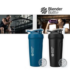 블랜더보틀 단백질쉐이커 스테인레스 710ML, 오션블루