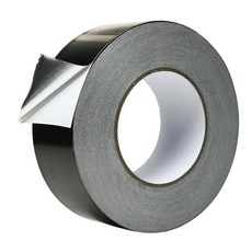 WESTSPARK 블랙 알루미늄 호일 덕트 테이프 HVAC용 등급 실버 접착 씰링 절연 인치, 10m, 50mm, Black
