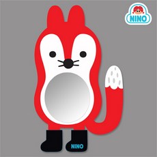 246 가림샵 / 안전거울 니노 미러보드 여우 거울스티커 욕실거울 아이방거울 벽거울, 단일 색상