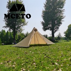 MCETO 미토 청우 1 외장 로드리스 캠핑 피라미드 텐트 초경량 야외 장비 대피소 BC, 대지의 종려갈색, 싱글(단일외계정)