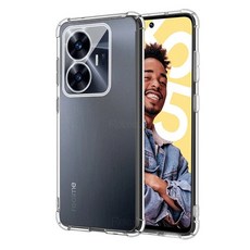 핸들커버 Realme C55 4G 케이스 실리콘 클리어 커버 Realmi Realmy C 55 55C RMX3710 RealmeC55 카메라 화면 보호기 용 3To1 강화 유리, [01] For Realme C55 4G, [03] 1 Case