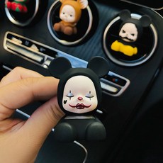인스타그램 레드 자동차 라벤더 벤츠용 차량 적재 송풍구 확향석 여성 향수차 내 장식 용품, E형 송풍구 다크 블랙 베이비(오일 1병 착용), 벤츠