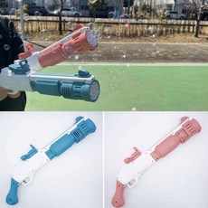 원터치 자동 샷건 바주카 버블건 비누방울 비눗방울 봄나들이, 블루, 1개