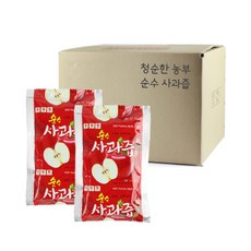 [청순한농부] [특가판매] 영주 순수 100% 사과즙 100ml 100포, 100팩
