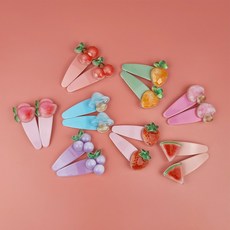 한쌍 냉장고를 부탁해 과일 똑딱픽 삔정리 여자아이머리핀세트 숱적은아이머리핀 여자아이헤어핀 네임핀만들기 붙이는머리핀 돌아기찍찍이헤어핀 7살여아선물 유아나뭇잎헤어핀 아기실삔 아기딱핀