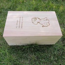  강아지 유골함 반려동물 장례 용품 기념 상자 메모리얼 원목 추모함 보관함, 옵션2(60*35*22cm), 1개, 단일 