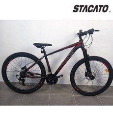 스타카토 2020년 슈퍼노바 650B 27.5 인치 21단 알루미늄 MTB 자전거, 블랙레드-15사이즈(80%조립배송)