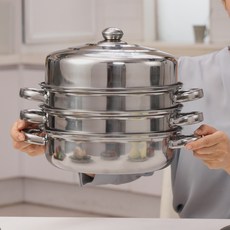 셰프쿡 IH 스텐 찜기 4단 전골 냄비